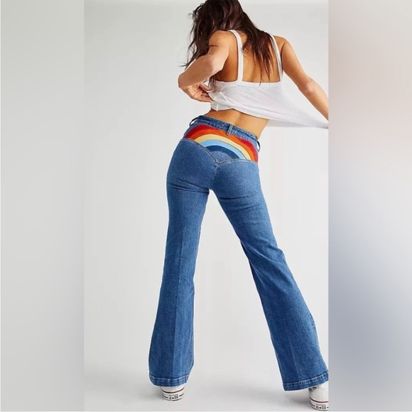 Free People Denim - Rare Free People Somewhere Over The Rainbow
Jeans Sz 27